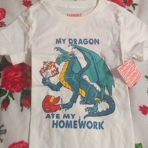 Fab Kids - "My dragon ate my homework" shirt